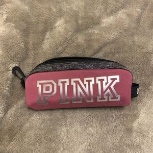 PINK logo pencil case / makeup bag